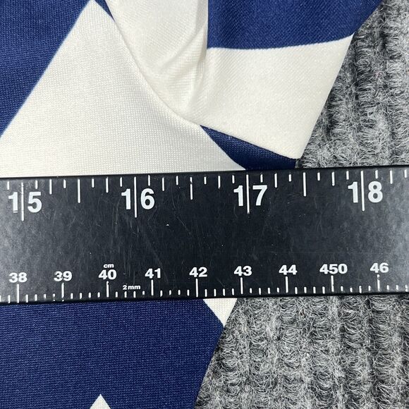 Blue White Zig Zag‎ Womens Small Dress  Decorative Button Up Long Sleeves Casual - Picture 6 of 16